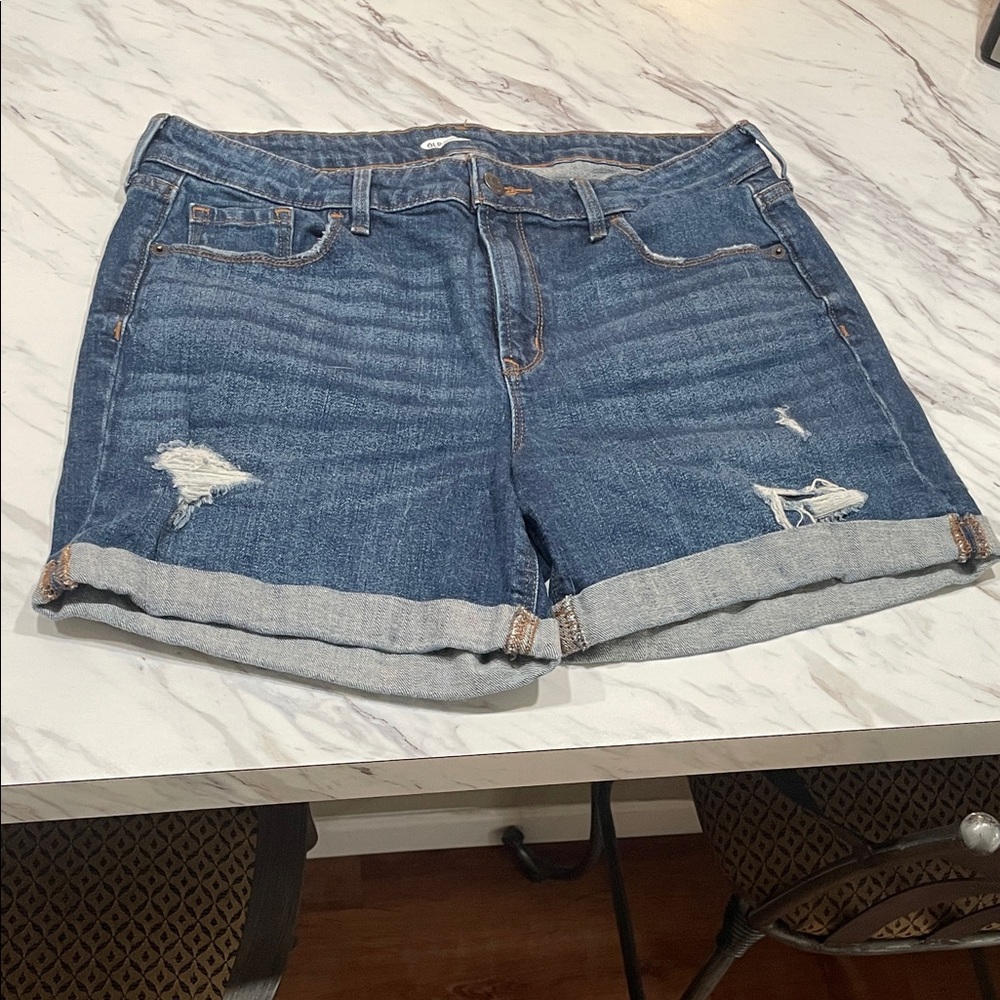 Old Navy Distressed Blue Jean Shorts